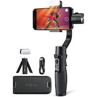 Hohem Isteady Mobile+ Kit Gimbal Stabilizer For Android And Iphone 15,14,13 Pro Max, Black