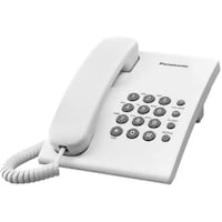 Panasonic Corded Phone, Kx-Ts500, White & Grey