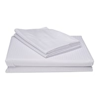Home Tex Percale Cotton Double Duvet Cover Set, White - Carton of 10
