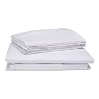 Home Tex Cotton Double Flat Bedsheet Set, White - Carton of 18