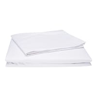 Picture of Home Tex Percale Single Flat Bedsheet Set, White - Carton of 27
