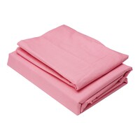 Picture of Home Tex Cotton Double Dyed Flat Bedsheet Set, Rose Pink - Carton of 17