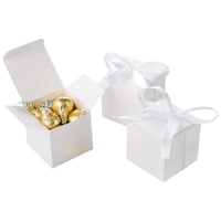 Pack2Gift Plain Ribbon Cube Gift Boxes - Set of 24