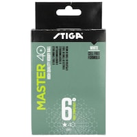 Picture of Stiga Master Table Tennis Balls, White - Pack of 6
