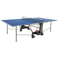 Picture of Garlando Challenge Foldable Indoor Tennis Table with Wheels, Gdc-273I, Blue