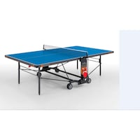 Garlando Champion Foldable Indoor Tennis Table with Wheels, Gdc-470Eb, Blue
