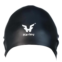 Harley Fitness Adult Spherical Swimming Cap, Black