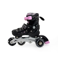 Soccerex Inline & Roller Skates Shoes for Adults, S, Black & Pink