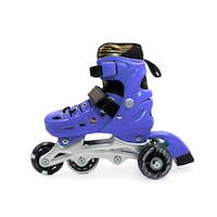 Picture of Soccerex Adjustable inline Skates Shoes for Adults, M, Purple and Black