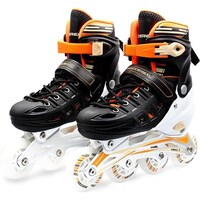 Picture of Soccerex Inline & Roller Skates Shoes for Adults, M, Black & Orange