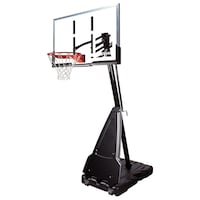 Spalding Platinum Acrylic Portable Basketball Hoop, 60 x 34inch