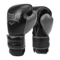Picture of Everlast Unisex Adult Boxing Powerlock 2 Training Glove, 16oz, Black & Grey