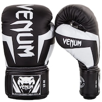 Picture of Venum Elite Adults Boxing Gloves, Black & White