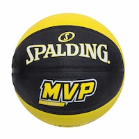 Spalding MVP Rubber Basketball, Black & Yellow