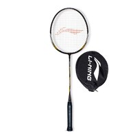 Picture of Li-Ning XP-LV Strung Badminton Racket with Free Head Cover, Black & Gold