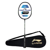 Picture of Li-Ning Mega Power Badminton Racquet with Smash Power Frame with Full Cover,  ‎Black & Green