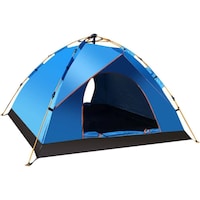Harley Fitness Automatic Quick Open Waterproof Camping Tent, Blue
