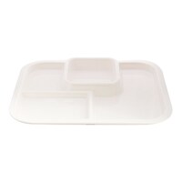 Picture of Vague Premium Quality Melamine Divided Tray, 40x30cm, White