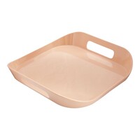 Picture of Vague Melamine Square Tray with Handle, 13.5x2.5cm, Cashmere Pink