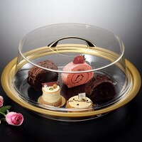 Picture of Vague Acrylic Round Cake Box, 40cm, Gold