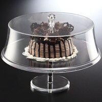 Picture of Vague Acrylic Round Cake Stand with Cover, 35cm