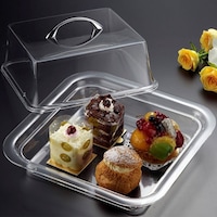 Picture of Vague Acrylic Square Cake Box, 35cm