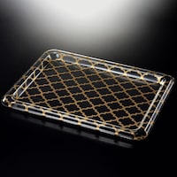 Picture of Vague Acrylic Traditional Tray, 80cm, Clear & Gold