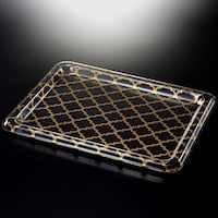 Picture of Vague Acrylic Traditional Tray, 68cm, Clear & Gold