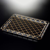 Picture of Vague Acrylic Traditional Tray, 55cm, Clear & Gold