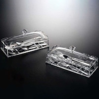 Picture of Vague Acrylic Cutlery Holder with Cover, 25.5cm