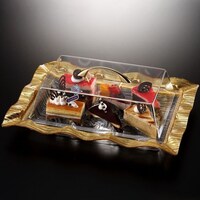 Picture of Vague Acrylic Rectangular Cake Box, 62cm, Gold