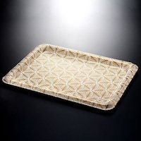 Picture of Vague Acrylic Traditional Tray, 75cm, White & Gold