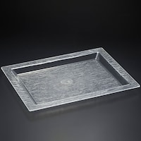 Picture of Vague Acrylic Bark Design Serving Tray, 46cm, Clear