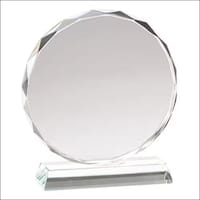 Round Optic Crystal Glass Trophy, BP001H, Clear