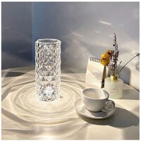 Picture of Arabest Dimmable Crystal Diamond Touch Control 3-Colour Changing Led Table Lamp, 21x9cm