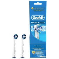 Oral B Precision Clean Toothbrush Replacement Heads, White, Pack of 2
