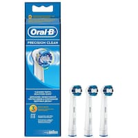 Oral B Precision Clean Electric Toothbrush Head, White, 4.7 x 2.4 x 1.2inch, Pack Of 3