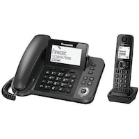 Picture of Panasonic Dect Corded And Cordless Phone With Stand, Black