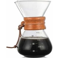 Lihan Pour-Over Coffee Maker with Drip Filter, 400ml, Clear