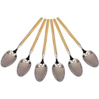 Picture of Lihan Stainless Steel Tablespoon, Silver & Gold - Set of 6