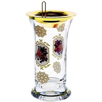 Picture of Lihan Glass Bukhoor Burner, 11x19cm, Clear & Gold, LY1245