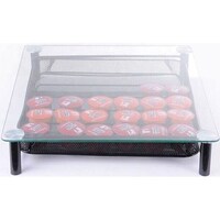 Picture of Lihan Glass-Top Coffee Pods Storage Drawer, Upto 36 Pods, Black