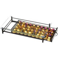 Picture of Lihan Glass-Top Coffee Pods Storage Drawer, Upto 40 Pods, Black