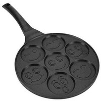 Picture of Lihan 7-Slots Non-stick Aluminium Emoji Pancake Pan, Black