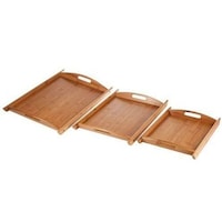 Picture of Lihan Bamboo Tray, 51/40/38cm, Brown - Set of 3
