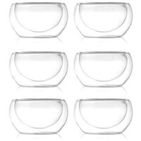 Picture of Lihan Double Wall Glass Cups, 30ml, Clear - Set of 6