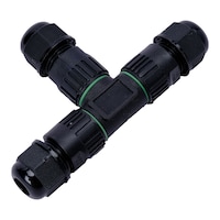 Picture of 3 Core IP68 T Shape Connector, M16, Black