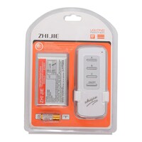 Picture of Zhijie Manual 3 Way Remote Switch Control with 23A-12V Battery, Silver