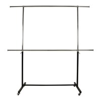 Picture of Double Rail Metal Cloths Stand, 2L, Silver & Black
