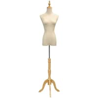 Picture of Female Half Body Display Mannequin with Tripod Base & Wooden Top